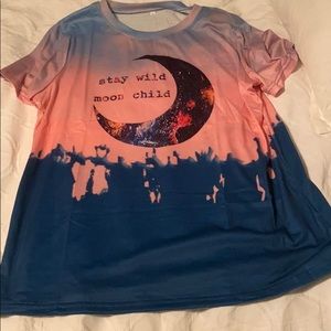 “Stay Wild Moon Child” Graphic Top XL Never Worn